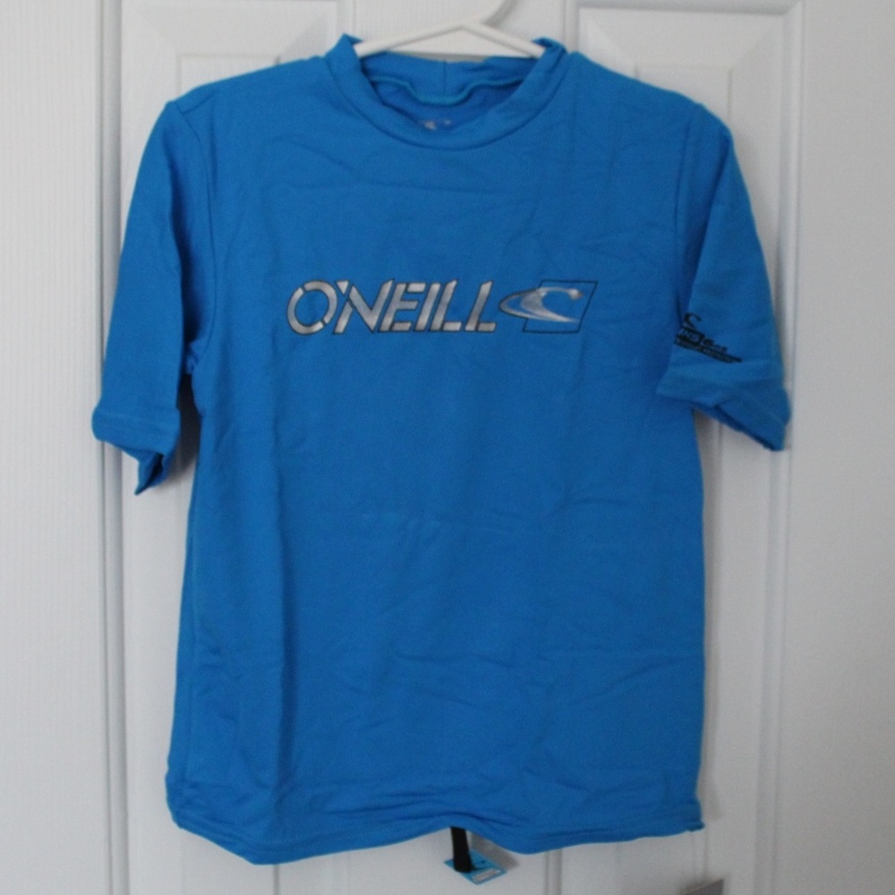 O'NEILL Short Sleeve Rash Tee BLUE -YOUTH sz 6 NEW
